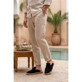 by selvi Lukka Shoes Erkek Terra El Yapımı Siyah Suni Deri Tozu Espadril Terlik