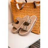by selvi Lukka Shoes Francesco Vizon Çift Tokalı El Yapımı Natural Hasır Erkek Terlik