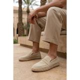 by selvi Lukka Shoes Lotus Erkek Suni Deri Bej Loafer Espadril