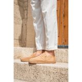 by selvi Lukka Shoes Rose Bej Hakiki Deri Süet Erkek Loafer ayakkabı espadril