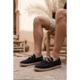 by selvi Lukka Shoes Sahra Erkek Suni Deri Siyah Bağcıklı Espadril