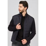 By Serco Erkek Kolları Örme Mont 0622641 Lacivert - 3XL