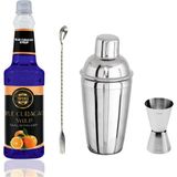 By Tüfekçi Blue Crucao Kokteyl Şurubu Shaker Bar Kaşığı ve Jigger Avantajlı Kokteyl Set - 750 ml