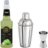 By Tüfekçi Cool Lime Konsantre Şurup Shaker ve Jigger Avantajlı Set - 750 ml
