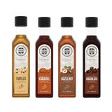 By Tüfekçi Gourmet Serias Şekersiz 0 Kalori 0 Şeker Aromalı Kahve Pasta Tatlı ve Kokteyl Şurubu (4 X 60 ml, 4'lü Çok Satan Dene Seti)