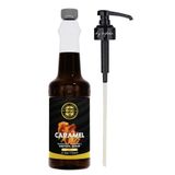 By Tüfekçi Karamel Aromalı Kahve Şurubu 750 Ml ve Şurup Pompası | Kahve, Latte, Kokteyl ve Tatlı İçin