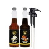 By Tüfekçi Karamel Vanilya Aromalı Kahve, Kokteyl Ve Pasta Şurubu 2x750 ml Pompa Hediyeli