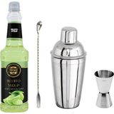 By Tüfekçi Mojito Kokteyl Şurubu Shaker Bar Kaşığı ve Jigger Avantajlı Bar Seti - 750 ml
