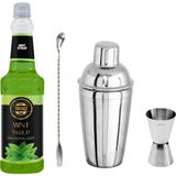 By Tüfekçi Nane Kokteyl Şurubu Shaker ve Jigger Avantajlı Set - 750 ml