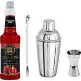 By Tüfekçi Nar Kokteyl Şurubu Shaker Bar Kaşığı ve Jigger Avantajlı Set - 750 ml