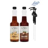 By Tüfekçi Şekersiz Kahve Şurubu 2’li Avantajlı Set 2x750 ML |Fındık & Vanilya| Doğal Aroma | 0 Şeker 0 Kalori