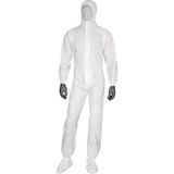 By Tulum Koruyucu Laminasyonlu Beyaz Tek Kullanımlık Tulum L - XL 60 gr Ekstra Koruma