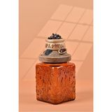 By Uzunoğlu El Yapımı Özel Tasarım Karabiber Baharat Kavanozu -700 ml - Vakumlu Ahşap Kapaklı (Dore Detaylı) - Dark Amber Çiçekli Cam - Mutfak ve Ev Dekorasyonu
