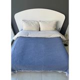 BY Yurt Müslin Yatak Örtüsü Pike-Çift Kişilik-İndigo Mavi-%100 Pamuk - 240 x 230 cm - Koyu Mavi