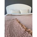 BY Yurt Müslin Yatak Örtüsü Pike-Çift Kişilik-Kahverengi-%100 Pamuk - 240 x 230 cm