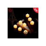 Byali Ledli Mum Tealight Işıklı Dumansız Alevli Sarı Led Mum Pilli 1 Adet Pil Dahil