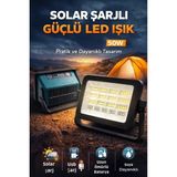 Byanes 50W Ultra Güçlü Solar LED Projektör, Taşınabilir Kamp ve Acil Durum Aydınlatması