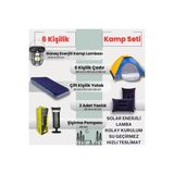 Byanes 6 Kişilik Kamp Çadırı ve Şişme Yatak Seti ile Aydınlatmalı Set