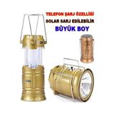 Byanes Büyük Boy Xxl Güneş Enerjili Kamp Feneri ve Powerbankli Işıklandırma