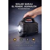 Byanes Çok Fonksiyonlu Solar Şarjlı LED Fener ve Bluetooth Hoparlör Seti