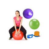 Byanes Ev Tipi 65CM Pilates Topu Şişirme Pompası Hediyeli Dayanıklı Plastik Top