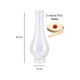 Byanes Gaz Lambası Camı ve 2 M Fitil No 14 Büyük Boy Kandil Bacası Seti
