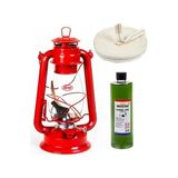 Byanes Gemici Feneri Kırmızı Orta + 400 ml Kokusuz Yağ 1 mt Fitil