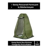 Byanes Geniş Pencereli Fermuarlı Kamp Deniz Duş Giyinme Fotoğrafçı Iç Göstermeyen Prova Kabini Çadırı