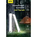 Byanes Güneş Enerjili Şişirilebilir LED Tüp Işık, 24 Saat Outdoor Kamp ve Acil Durum