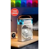 Byanes Işıklı Mini Klima 600ML, Spreyli Vantilatör ve Buzlu Mini Fan
