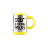 Byanes Kendi Kendini Karıştıran Mikser Kupa Termos Bardak ; Self Stirring Mug - Sarı