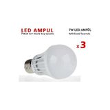 Byanes Klasik Duy Uyumlu LED Lamba Aydınlatma Ampül 7 Watt 7W Enerji Tasarruflu LED Ampul 3 Adet