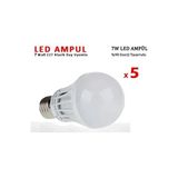 Byanes Klasik Duylara Uyumlu Enerji Tasarruflu LED Ampul 7W 5 Adet