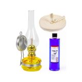Byanes - Klasik Gaz Lambası Sarı 500 ml Kandil Yakıtı Yedek Fitil Gaz Lambası Seti