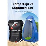 Byanes Kolay Taşınabilir Kamp Duşu ve Mavi Renkli Kabin Seti