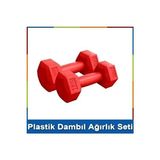 Byanes Köşeli Dambıl Ağırlık Seti 1 kg 2 Adet Plastik Kol Kası Çalıştırıcı Egzersiz Ağırlığı Dambıl Seti