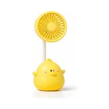 Byanes LED Işıklı Mini Vantilatör USB Şarjlı Masaüstü Fan, Taşınabilir, Sarı