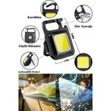 Byanes Mini Şarj Edilebilir LED El Feneri, 3 Fonksiyonlu Anahtarlık, Mıknatıslı, Ultra Parlak