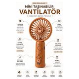 Byanes Mini Taşınabilir El Fanı, Sessiz USB Masaüstü Vantilatör, Ayıcık Temalı