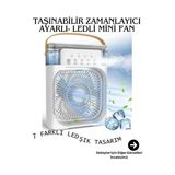 Byanes Mini Vantilatör ve Su Püskürtmeli Buhar Makinesi Seti, Taşınabilir ve Serinletici