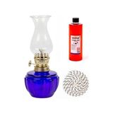 Byanes Mor Hatıra Gaz Lambası Seti, 400 ml Kokusuz Kandil Yağı ve 1 mt Fitil