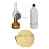 Byanes Nostaljik Kamp Gaz Lambası, 500 ml Kandil Yakıtı ve 1 M Fitil ile Şık Aydınlatma