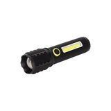 Byanes Power LED Cob Zoom El Feneri, Şarjlı, Dayanıklı Metal Kasa