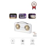 Byanes Şarjlı LED Işıklı Çift Fanlı Mini Masaüstü Vantilatör Beyaz