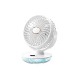 Byanes Şarjlı Mini Masaüstü Fan, Rgb LED Işıklı, Serinleten Vantilatör
