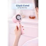 Byanes Şarjlı Taşınabilir Mini Vantilatör, Güçlü ve Sessiz, 3 Kademeli Kullanım