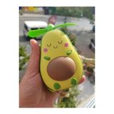 Byanes Sevimli Avokado Tasarımlı LED Işıklı Mini Fan, USB Kabloyla Masa ve Boyun Kullanımı