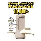 Byanes Taşınabilir 10.000 Mah LED Kamp Lambası ve Powerbank, Şarjlı Kamp Işığı