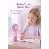 Byanes Taşınabilir Mini El Fanı, Şarjlı, 3 Kademe, Sessiz, Güçlü Rüzgar, USB Vantilatör