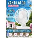 Byanes Taşınabilir Mini Fan, Type-C Şarjlı, 4 Mod, Hız Ayarlı, Masaüstü Vantilatör